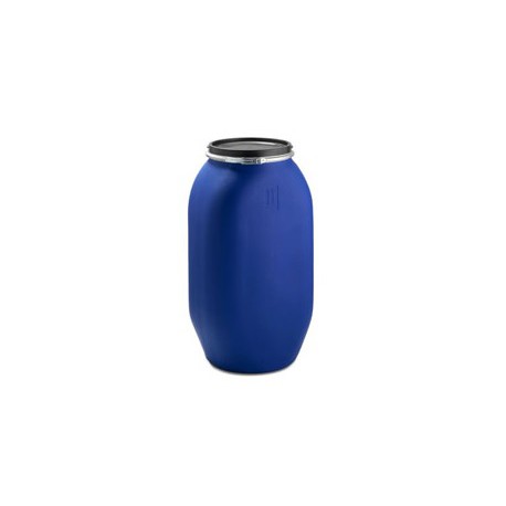 Fût plastique ouverture totale 130 litres carré \"UN\"